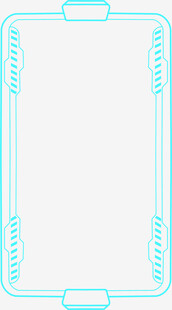 简约蓝框边框设计元素