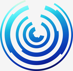 蓝白渐变科技感环形图案