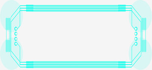 蓝绿色简约边框图案