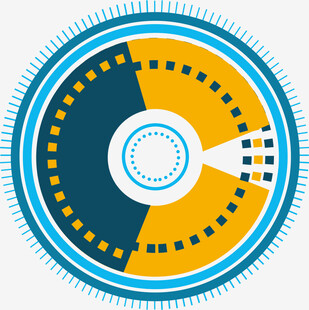 多彩圆形图案设计元素