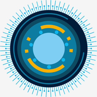 科技感圆形界面元素