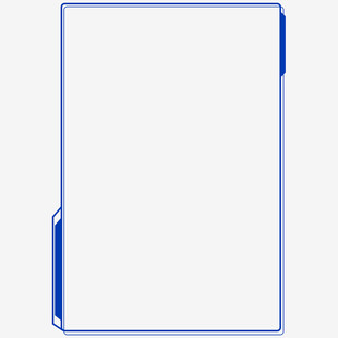 蓝色简约空白笔记本边框