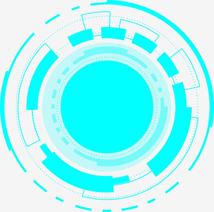 科技感蓝色环形抽象图案