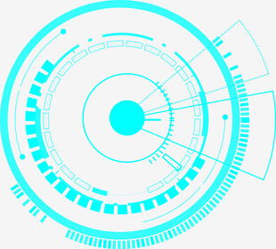 科技感蓝色圆形界面元素