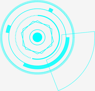 科技感蓝色圆形线条图案