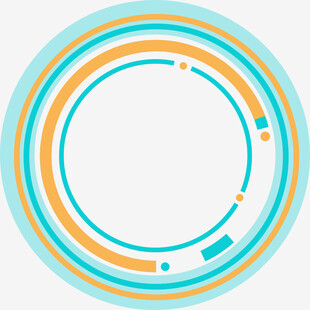 多彩环形图案设计元素