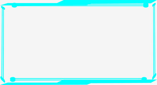 蓝边简约空白边框背景图