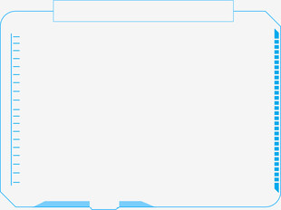 蓝色简约边框设计模板