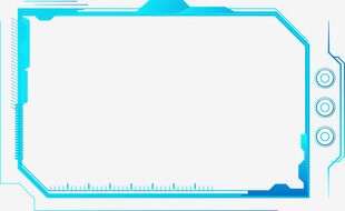 蓝色科技风边框背景图