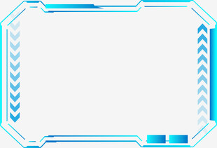 蓝色科技风边框背景图