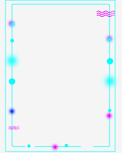 梦幻彩色边框装饰图案