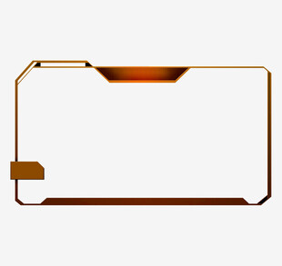 金色简约边框设计元素