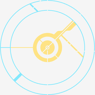 科技感圆形仪表盘界面