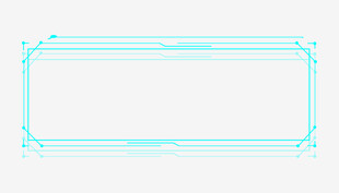 浅蓝色简约边框装饰元素