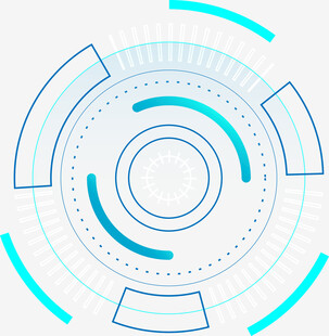 科技感环形线条界面元素