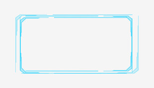 蓝色简约边框图形