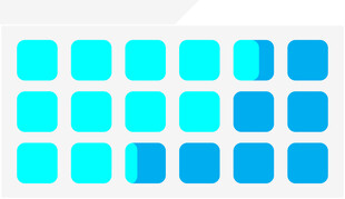 蓝色渐变方块图案背景