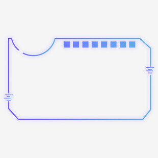 简约线条勾勒的芯片轮廓