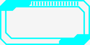 蓝绿色科技风边框图案