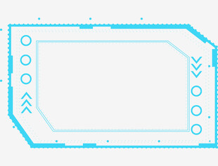 科技风蓝色边框设计元素