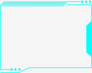 蓝绿色科技风边框背景图