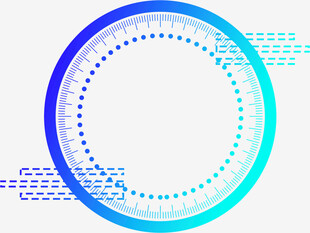 渐变圆环科技风图形元素