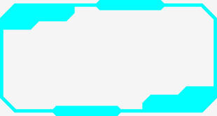 蓝绿色科技风边框背景