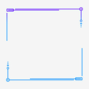 紫色蓝色线条边框设计元素