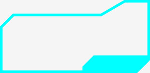 蓝白简约几何图形边框