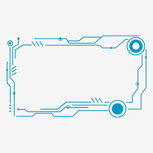 科技风蓝色边框图案