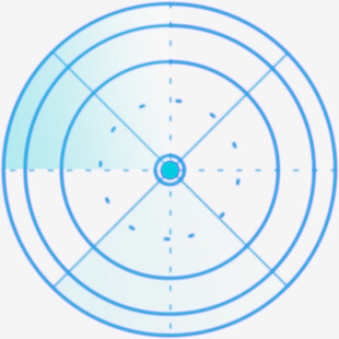 蓝色雷达扫描图案