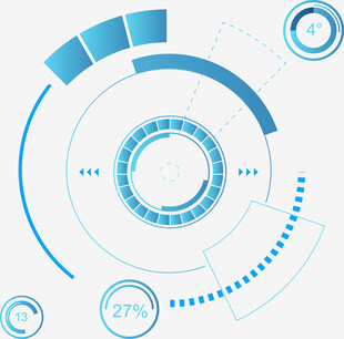 科技风蓝色数据界面元素