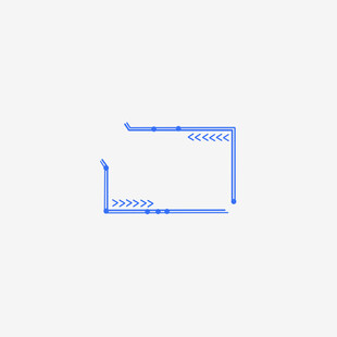 蓝色简约线条边框图案