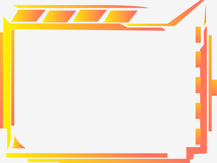 橙黄色几何边框背景图