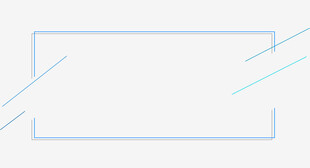 简约蓝色线条边框图形
