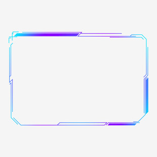 炫彩科技风边框设计元素
