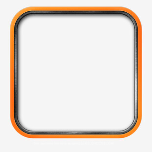 橙色边框方形空白框