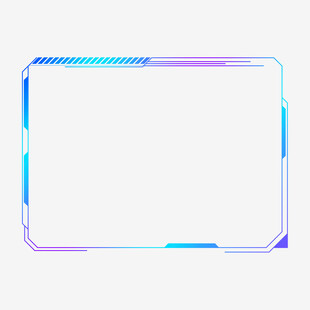 炫彩渐变边框设计元素