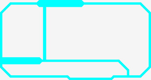 蓝色简约边框设计元素