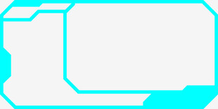 蓝白科技风边框图案