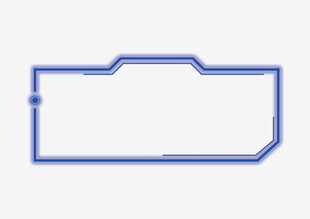 蓝色科技风边框设计元素