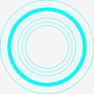 蓝白渐变同心圆环图案
