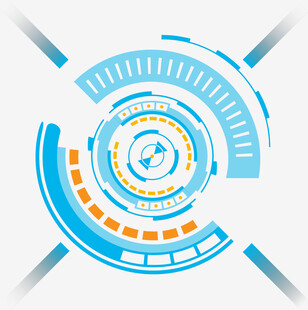 科技感圆形界面元素图案