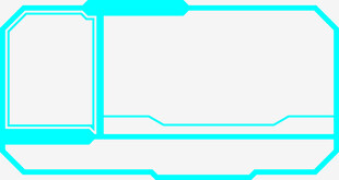 蓝绿色科技风边框图案