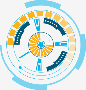 科技感圆形界面元素设计