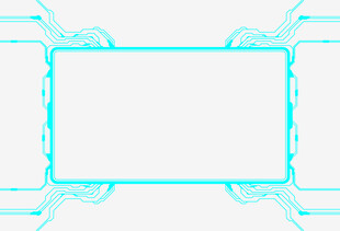 蓝绿色边框空白装饰图案