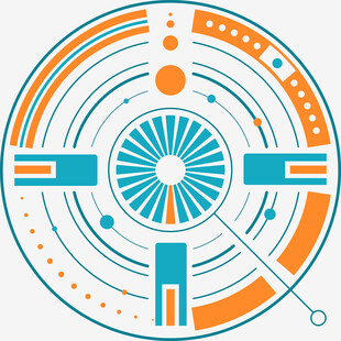 科技感圆形界面设计元素