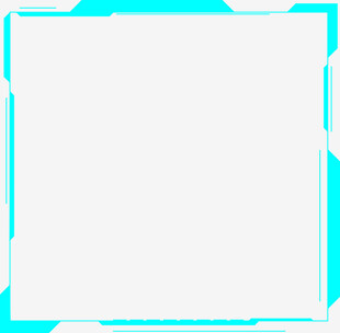 蓝白简约边框设计元素