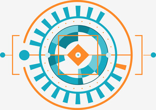 科技感圆形图案设计元素