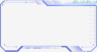 蓝色科技风边框背景图